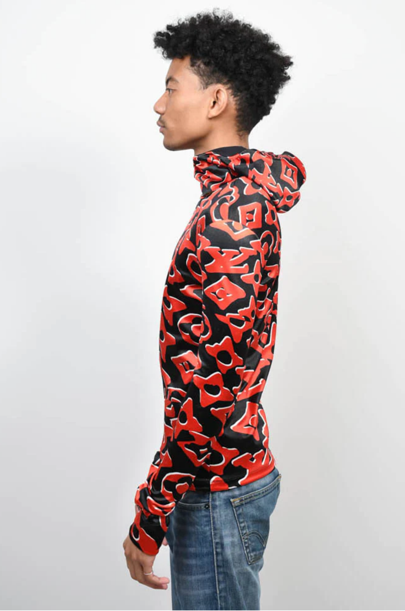 Louis Vuitton X URS FISCHER HOODED TOP Black Red Handbag
