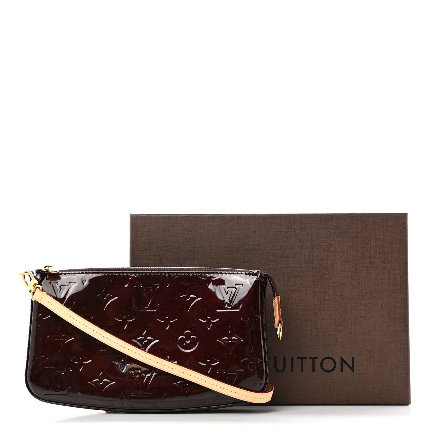 Louis Vuitton POCHETTE AMARANTE Monogram Vernis Leather Clutch Bag
