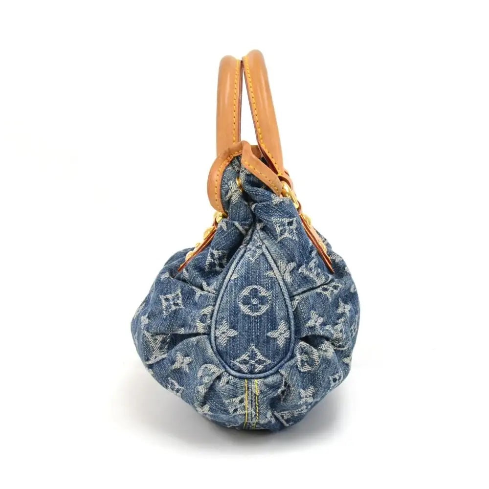 Louis Vuitton PLEATY DENIM Monogram Blue Handbag