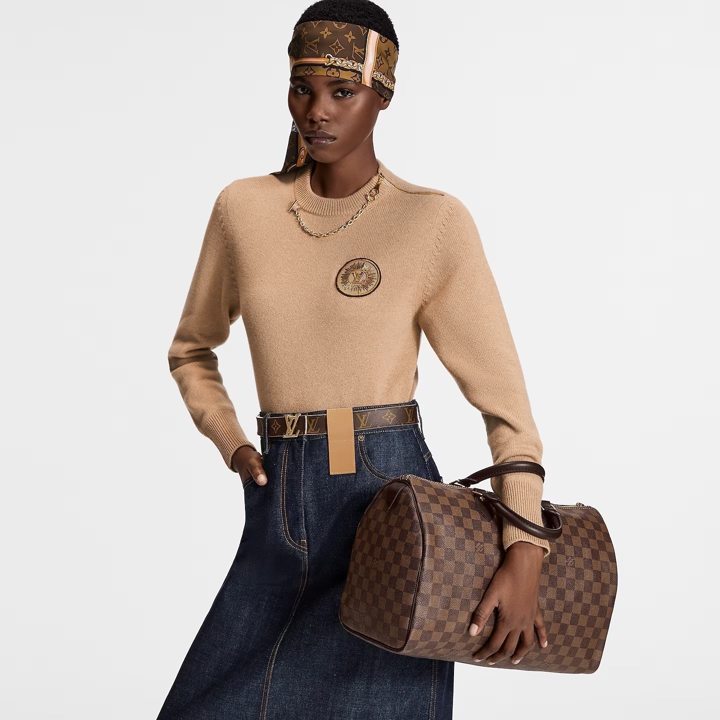 Louis Vuitton EBENE SPEEDY 35 Damier Handbag