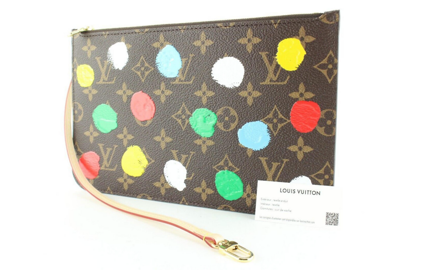 Louis Vuitton X YAYOI KUSAMA POCHETTE WRISTLET Neverfull Tote Bag