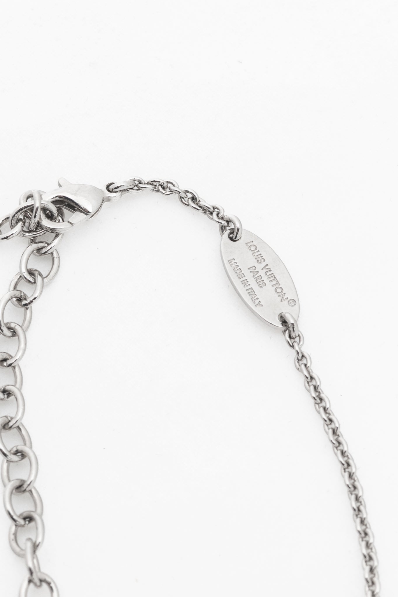 Louis Vuitton Essential V Silver-Tone Supple Necklace