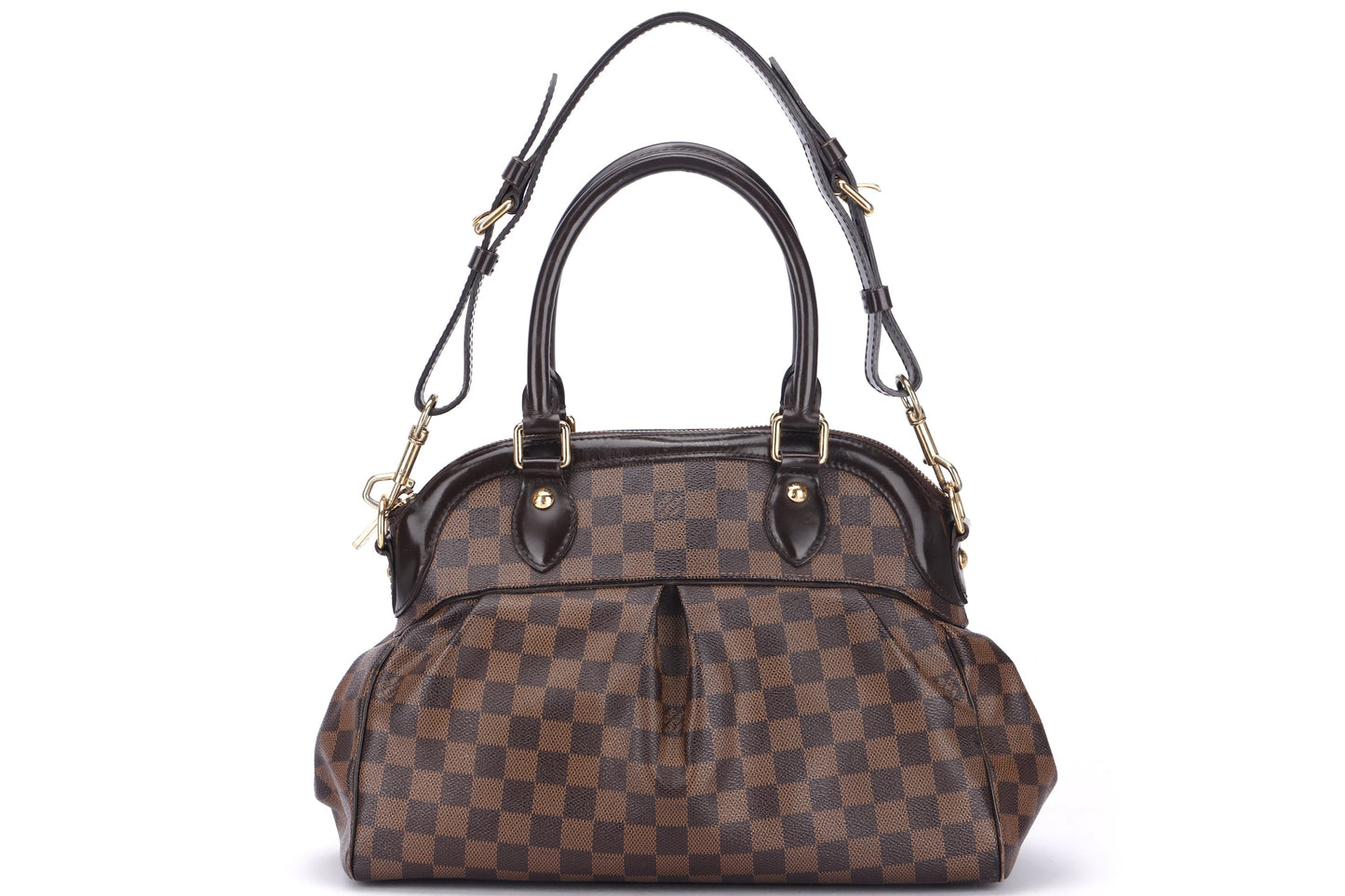 LOUIS VUITTON N51997 TREVI (TJ0181) PM SIZE, DAMIER ÉBÈNE CANVAS, WITH STRAP, NO DUST COVER
