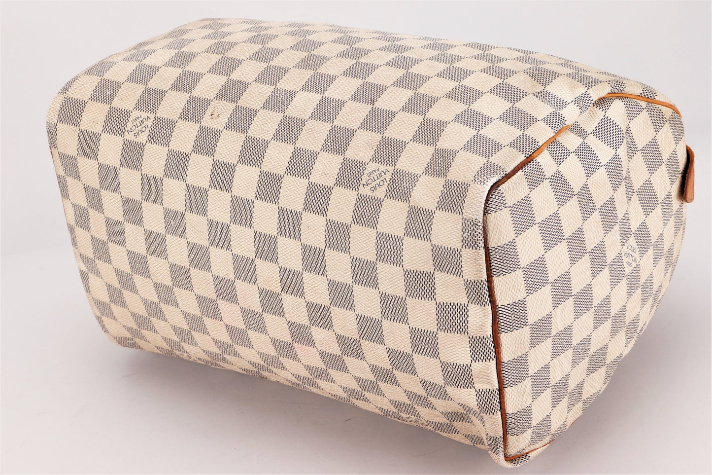 LOUIS VUITTON SPEEDY 30 (SP3130) DAMIER AZUR CANVAS GOLD HARDWARE, WITH LOCK, NO KEYS & DUST COVER