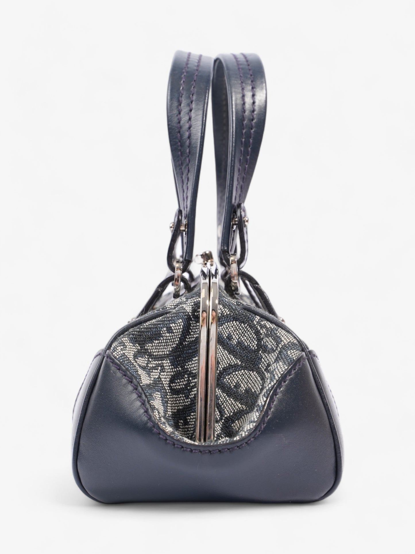 Dior Christian Doctor Bag Canvas Monogram Blue Shoulder Bag