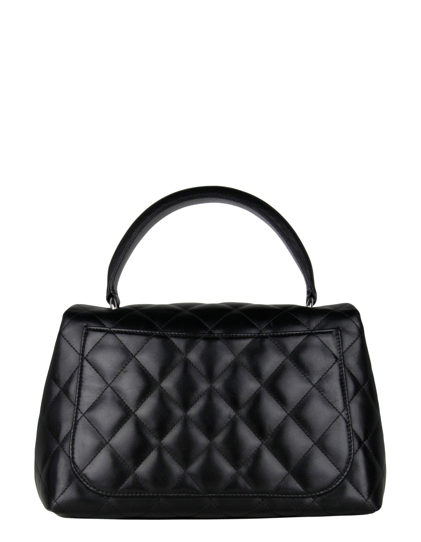 Chanel Black Lambskin Leather Kelly Style Classic Bag