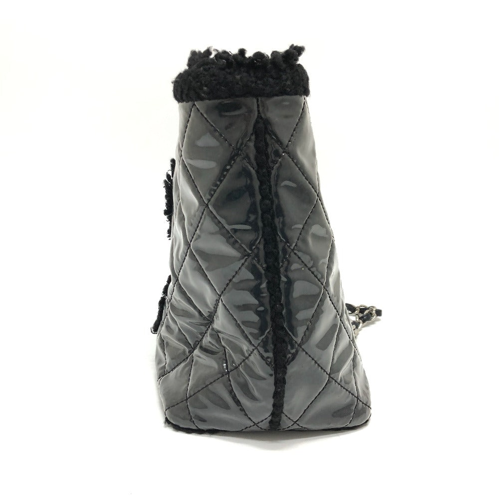 Chanel Plastics WChain Fanny Tweed Matelasse CC Black Tote Bag