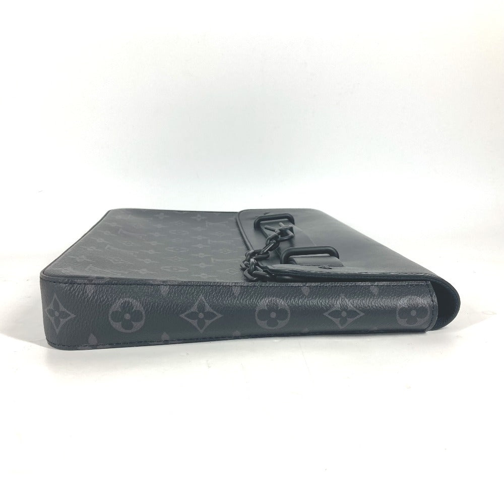 Louis Vuitton M80107 Eclipse Pochette steamer Monogram Canvas Black Clutch Bag