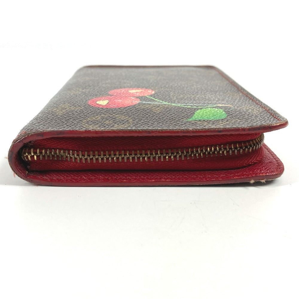 Louis Vuitton Long Purse M95006 Cherry Monogram Canvas Brown Wallet Case Mo 10