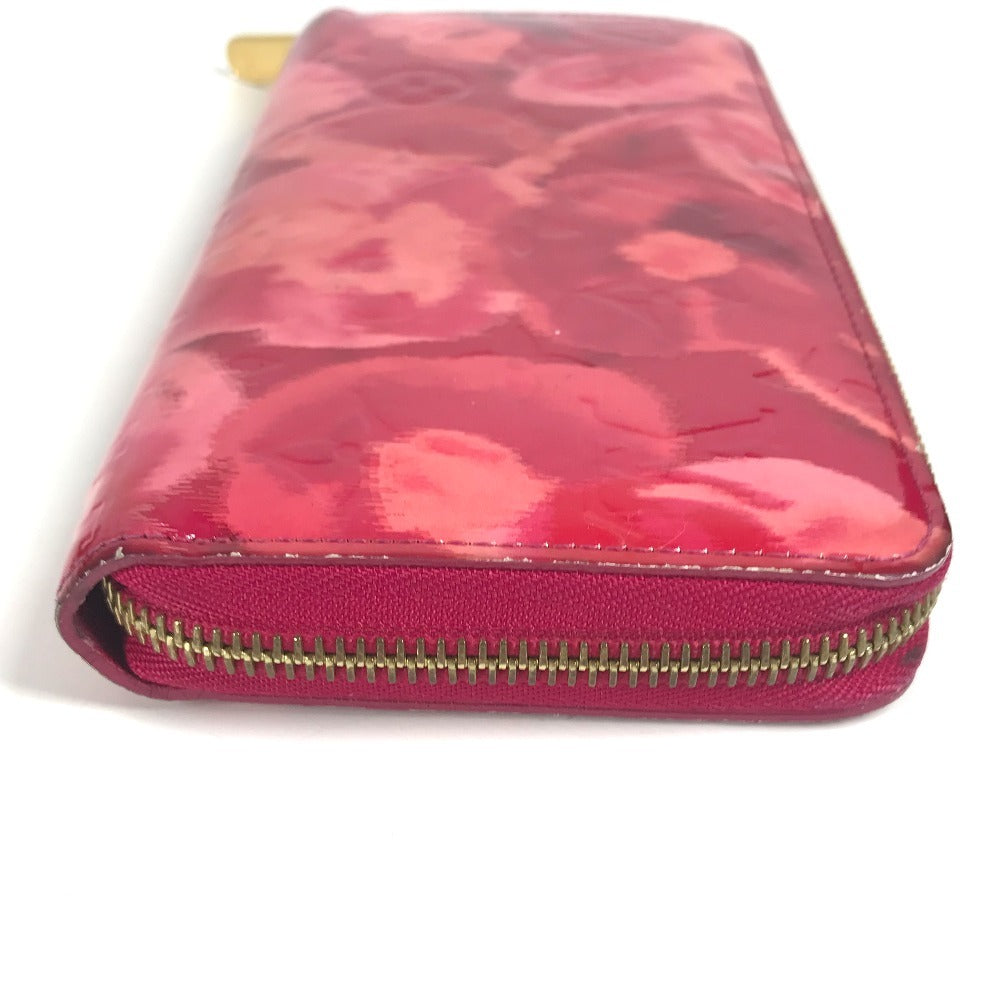 Louis Vuitton Long Purse M90019 Ikat flower Leather Patent Pink Wallet Case