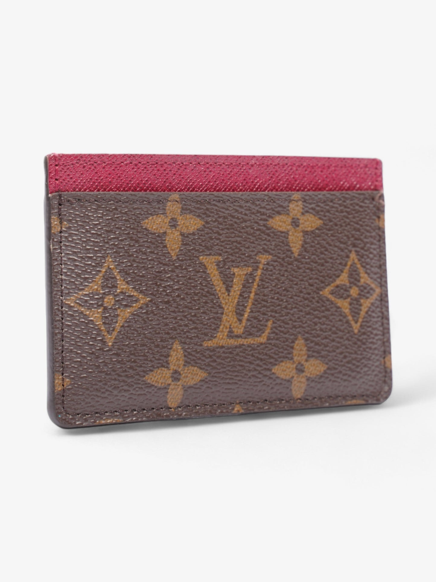 Louis Vuitton Card Holder Fuschia Coated Monogram Canvas Coated Canvas Wallet Case