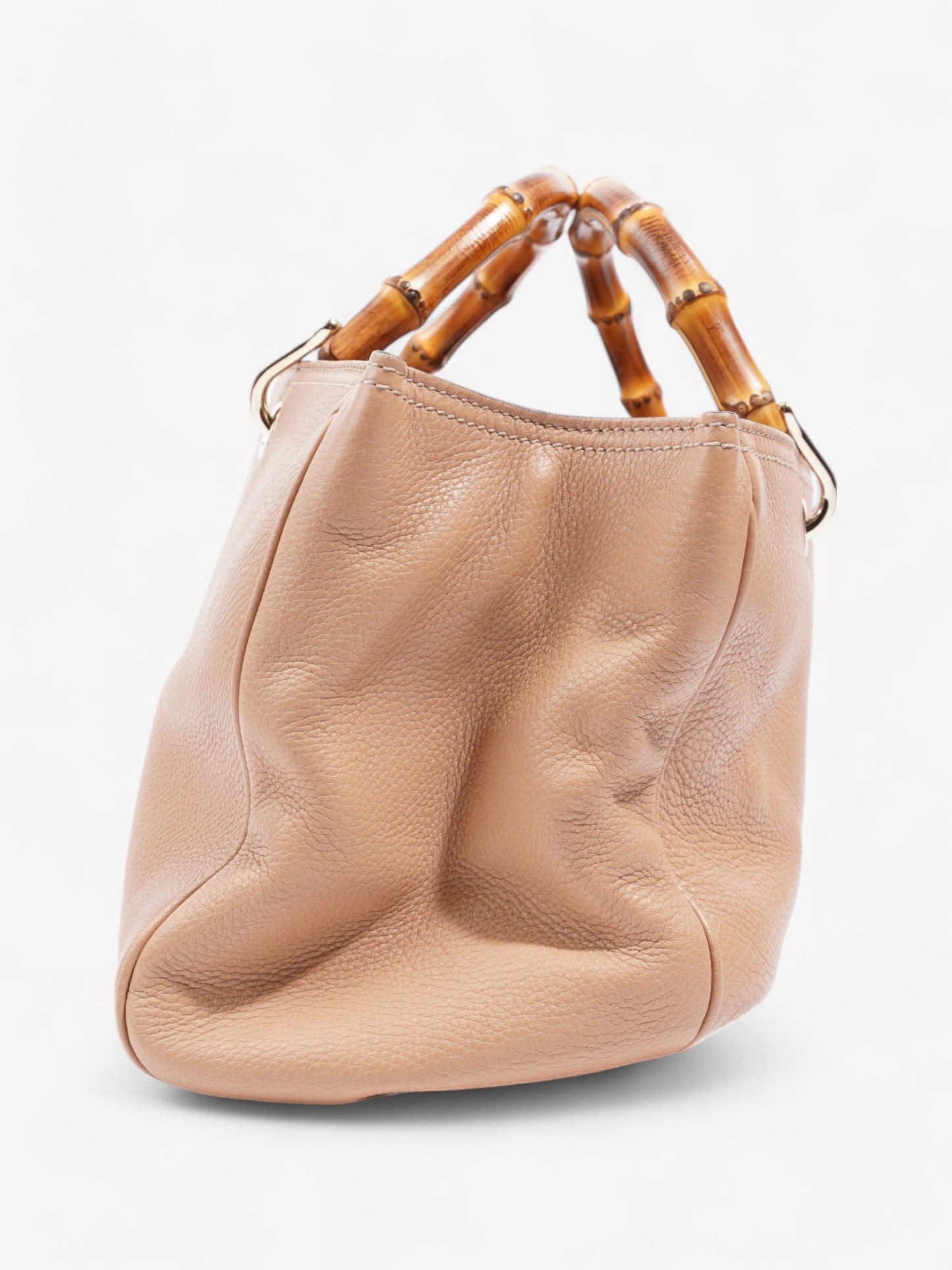 Gucci Bamboo Shopper Tote Leather Beige Tote Bag