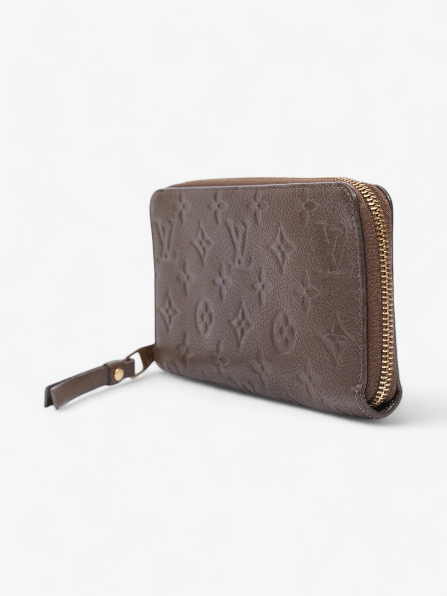 Louis Vuitton Zippy Taupe Leather Lambskin Wallet Case
