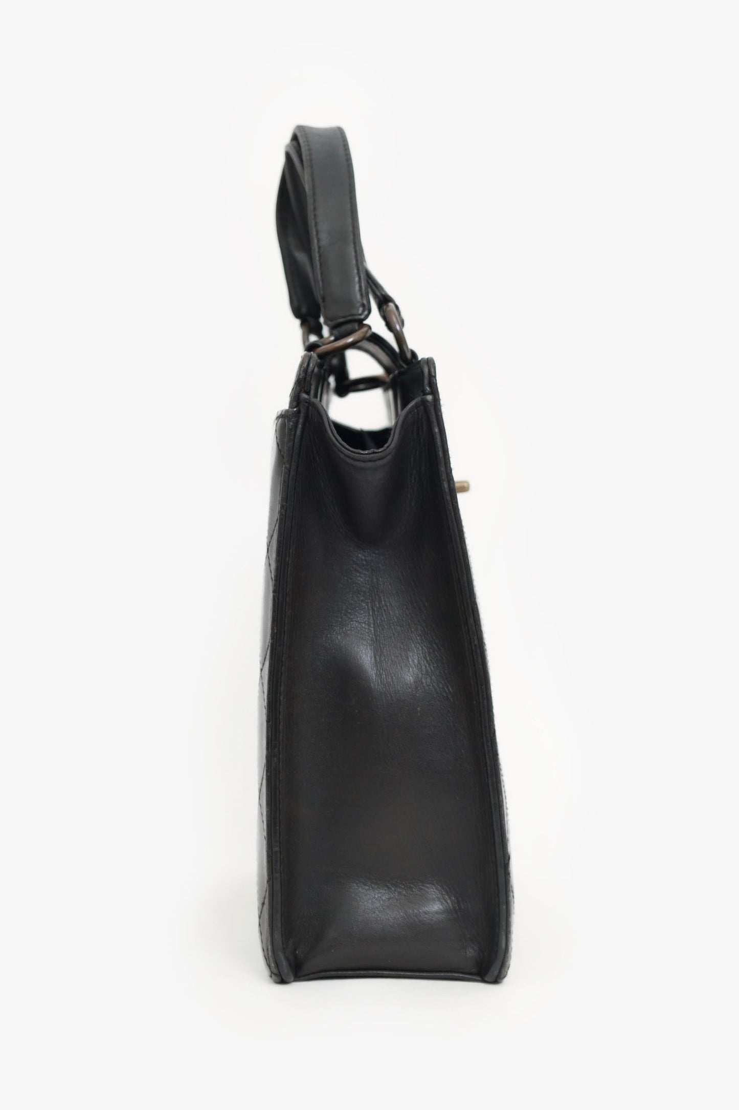 Chanel™ -97 Black Leather Matelasse Coco Mark Tote
