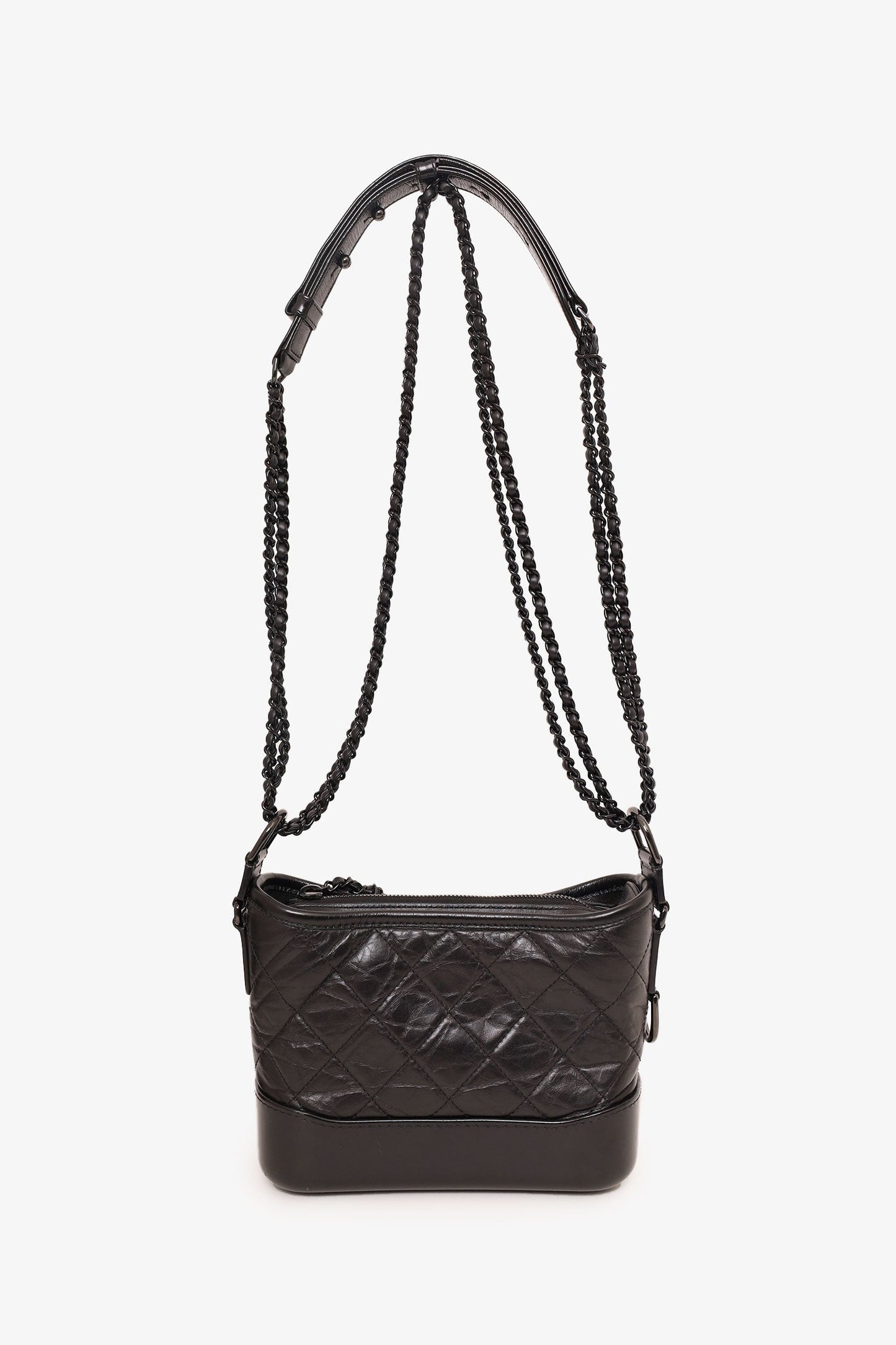 Chaneltm 2019 So Black Quilted Leather Small Gabrielle Crossbody Bag