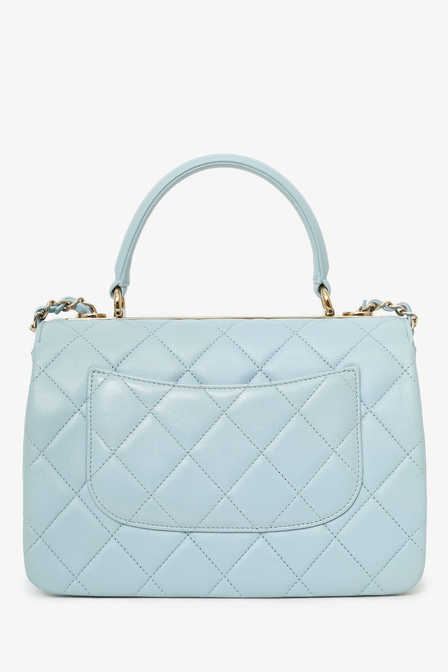 Chaneltm Blue Quilted Lambskin Medium Trendy CC Top Handle Handbag