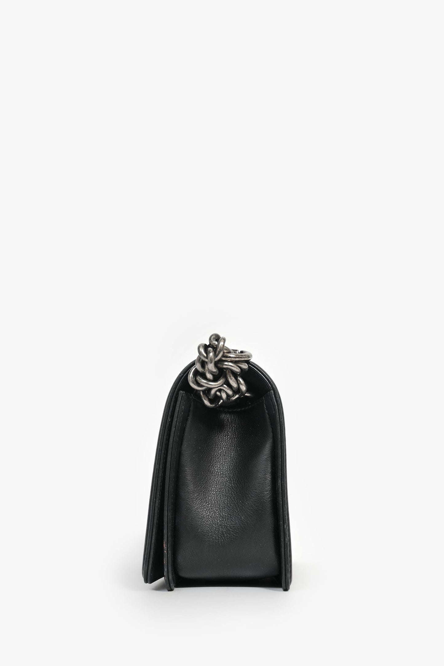 Chanel 2019 Black Leather Medium Boy Bag