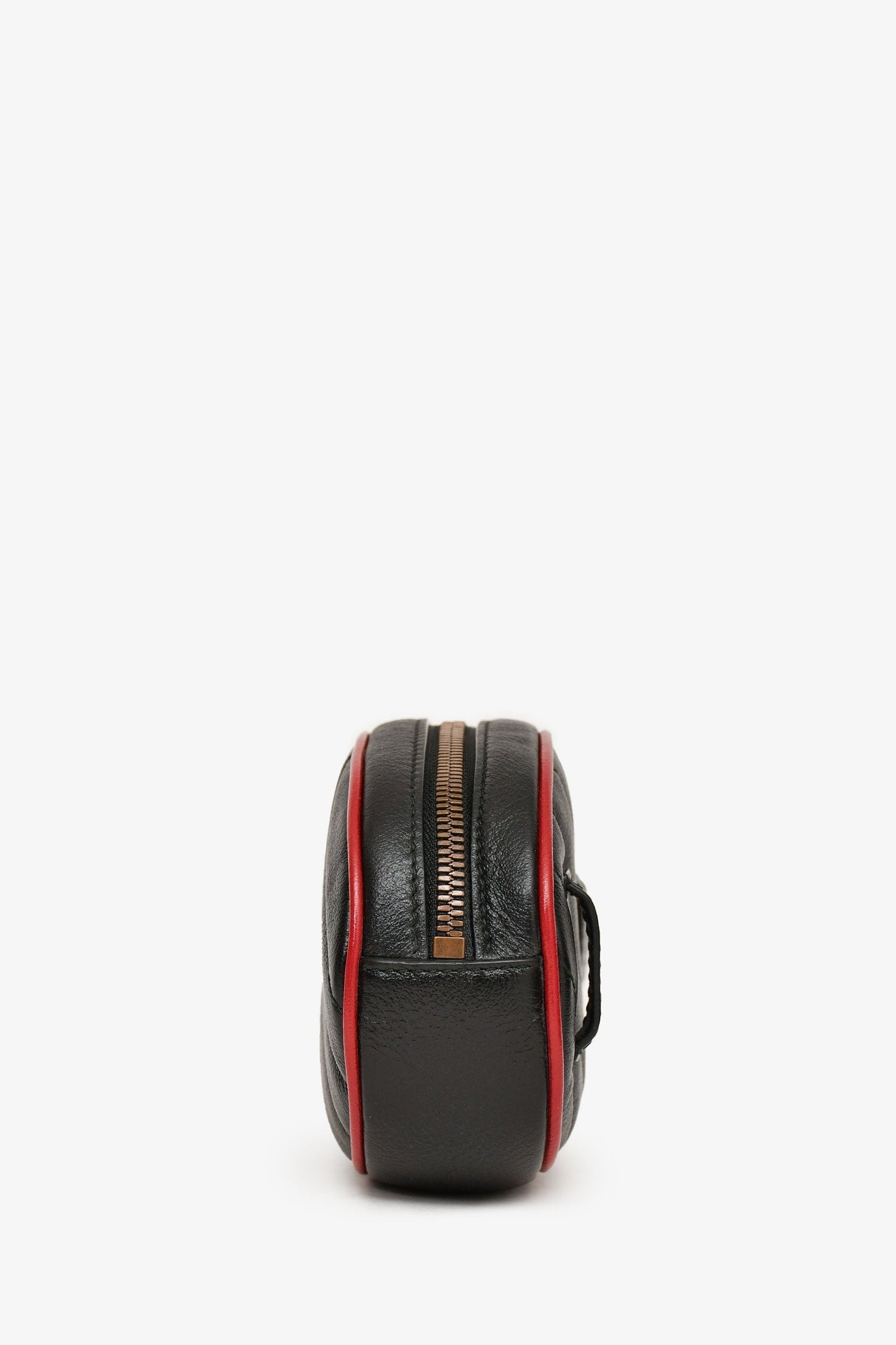 Gucci Black/Red Quilted GG Marmont Belt Bag sz 85/34