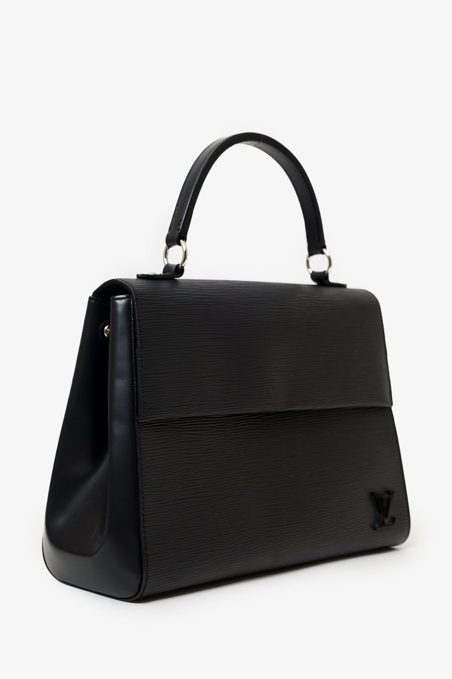 Louis Vuitton 2019 Black Epi Leather Cluny MM Top Handle Bag with Strap