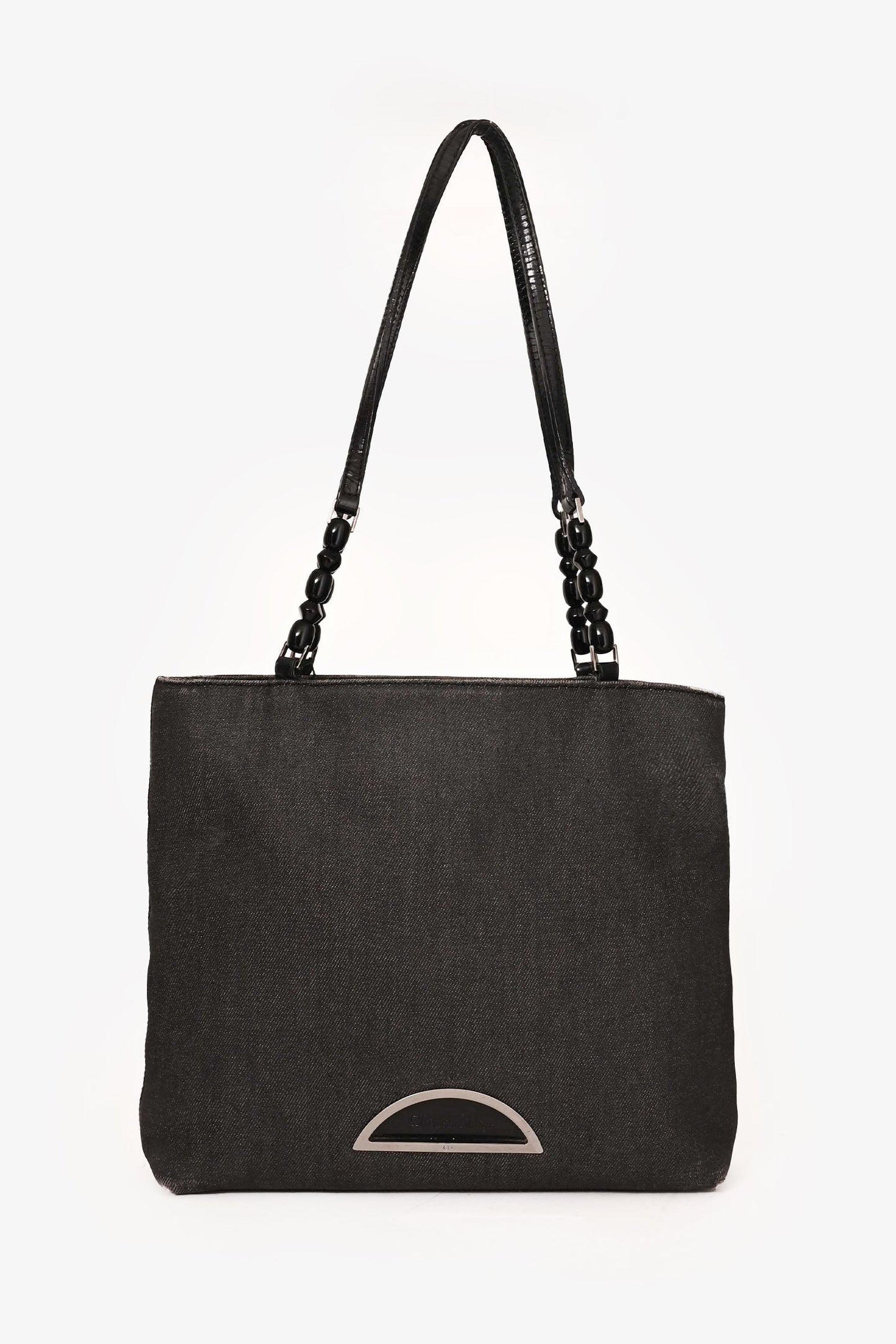 Dior Tote Bag Christian Grey Maris Pearl Tote Denim Gray