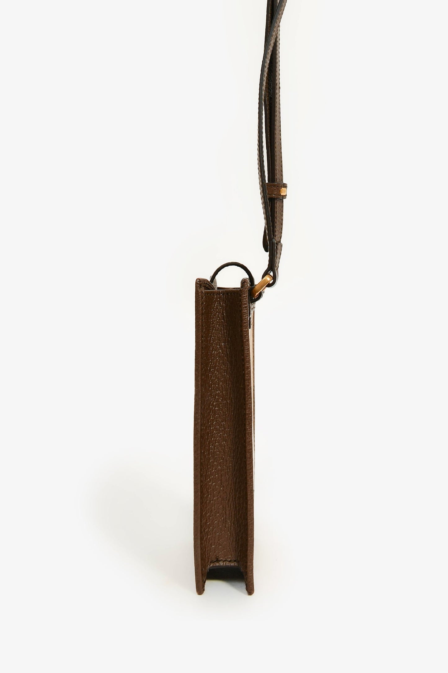 Gucci X Adidas Brown Coated Canvas Phone Pouch Crossbody Bag
