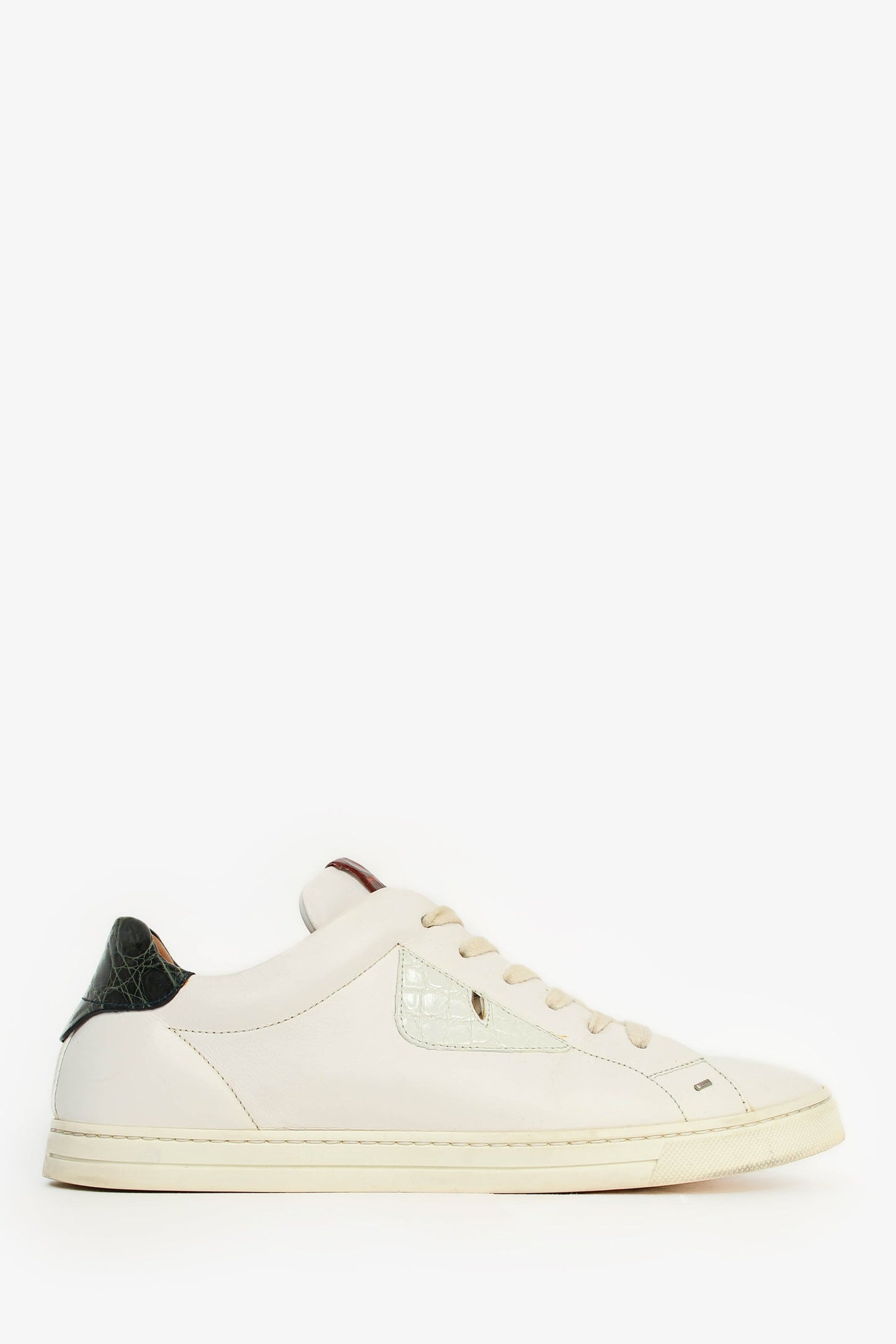 Fendi Shoe Lowtop Sneakers Leather White Shoes