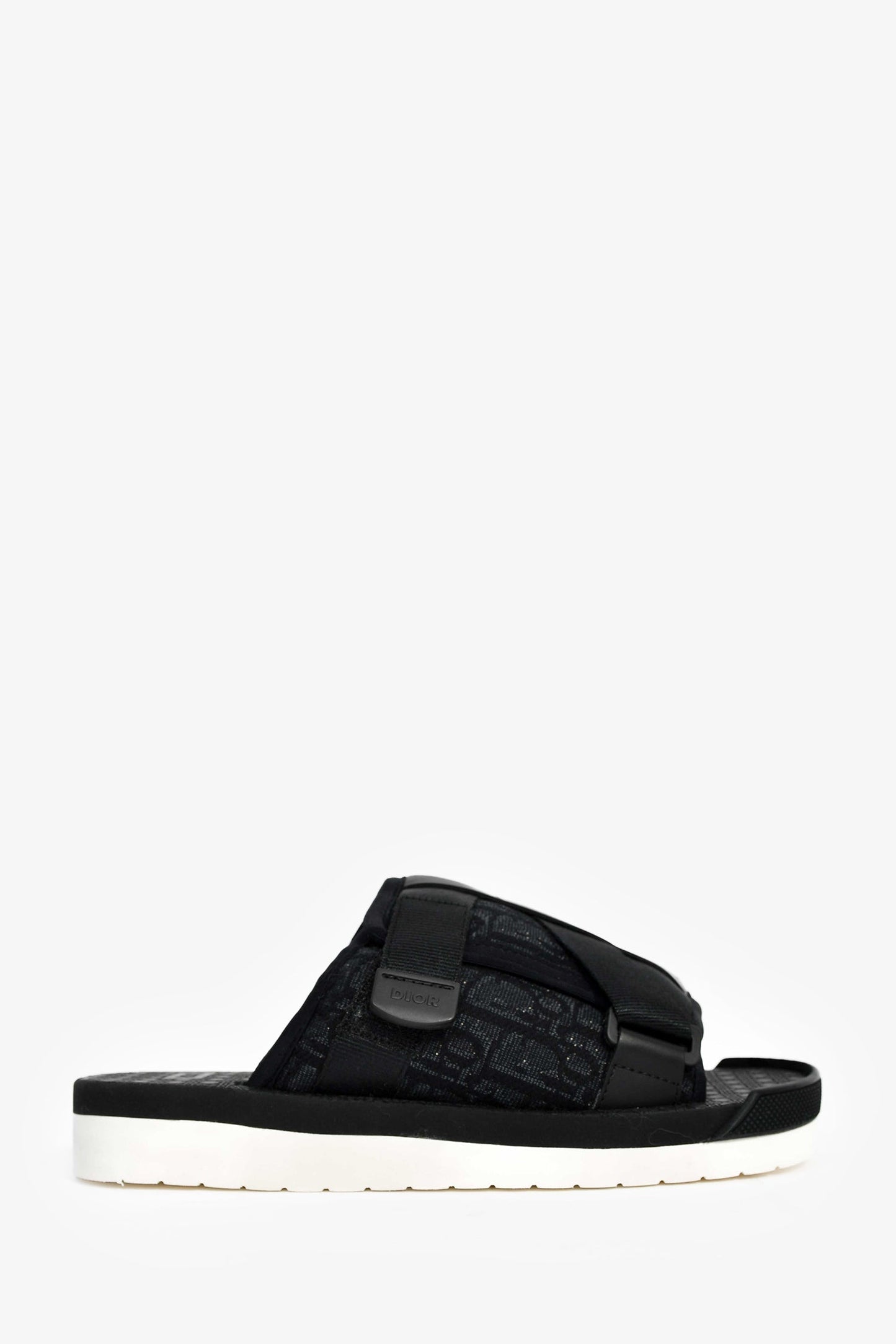 Dior Handbag Christian Oblique Jacquard 'Alpha' Sandals Black Shoes