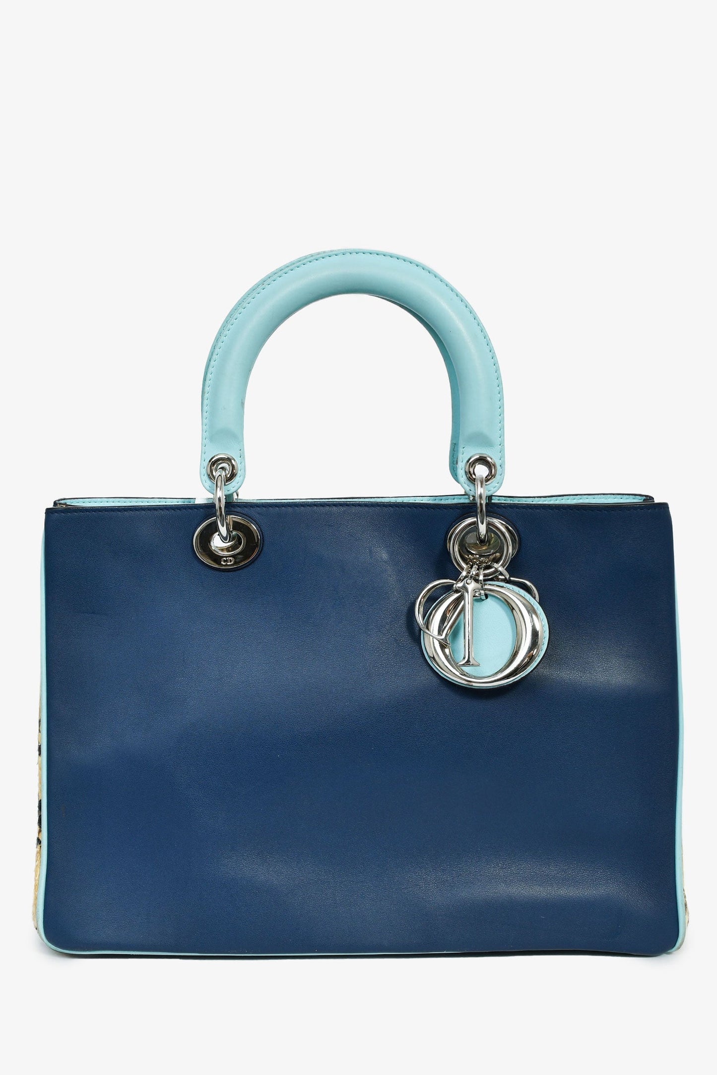 Dior Handbag Christian Light 'issimo' with Strap and P Leather Python Blue