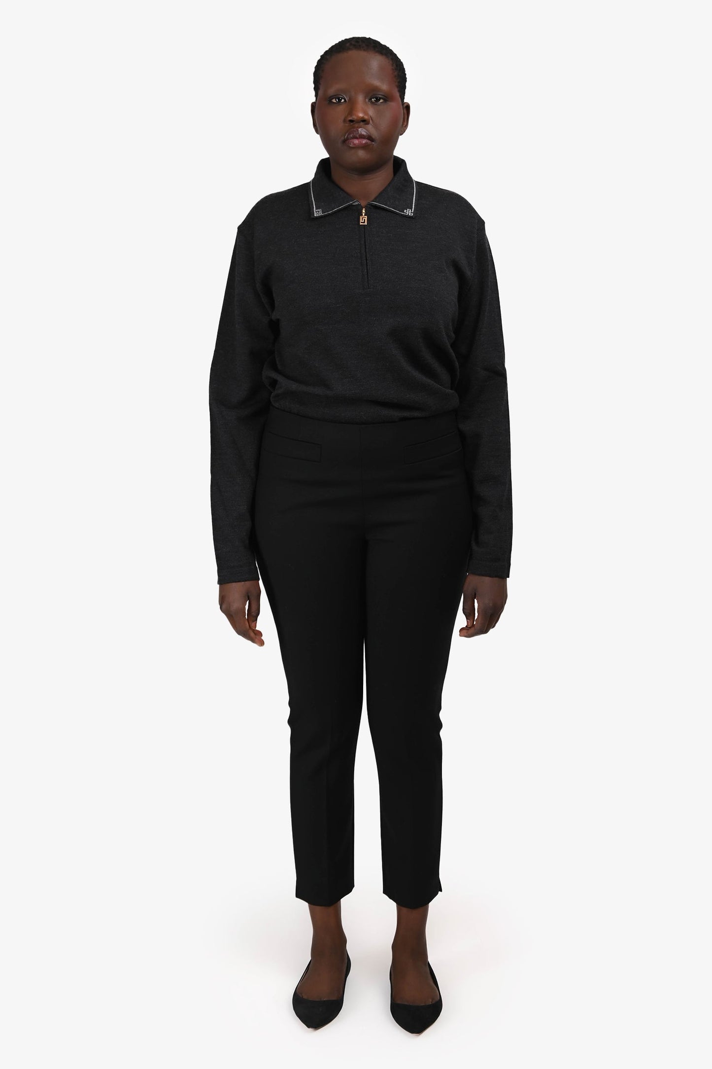 Prada Handbag Fitted Pleated Pants Black