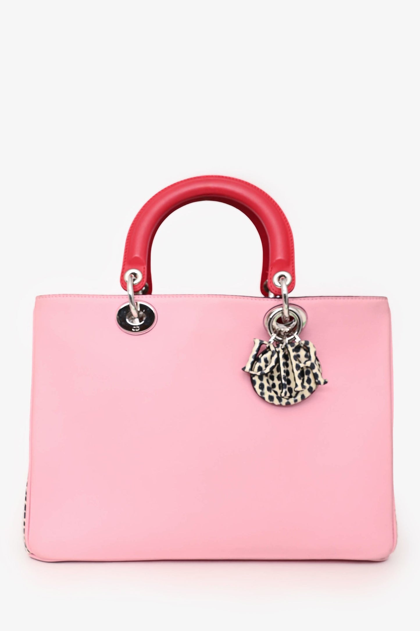 Dior Tote Bag Christian 'issimo' Tote with Strap and Leather Pink