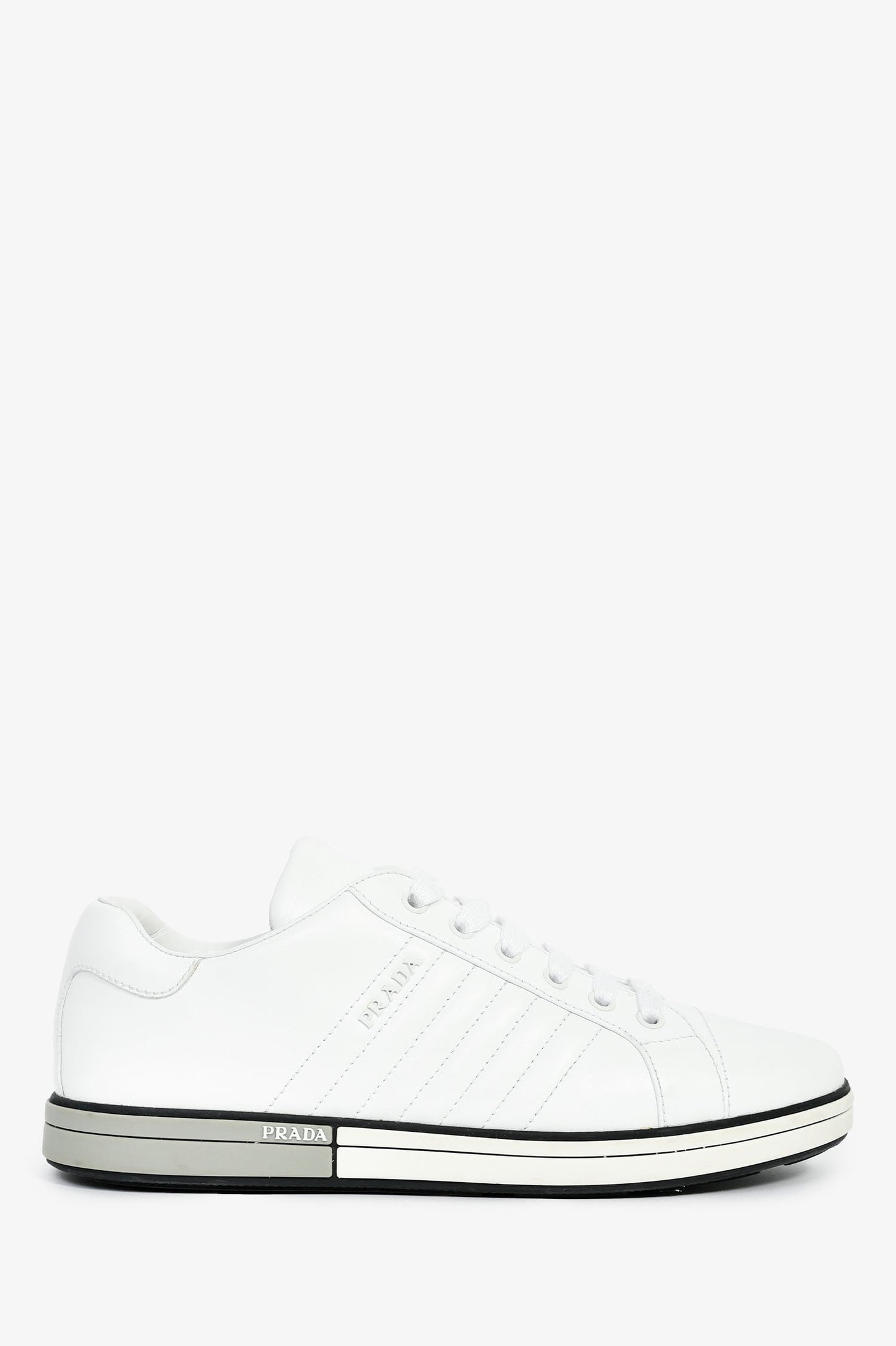 Prada Handbag Sneakers Leather White Shoes