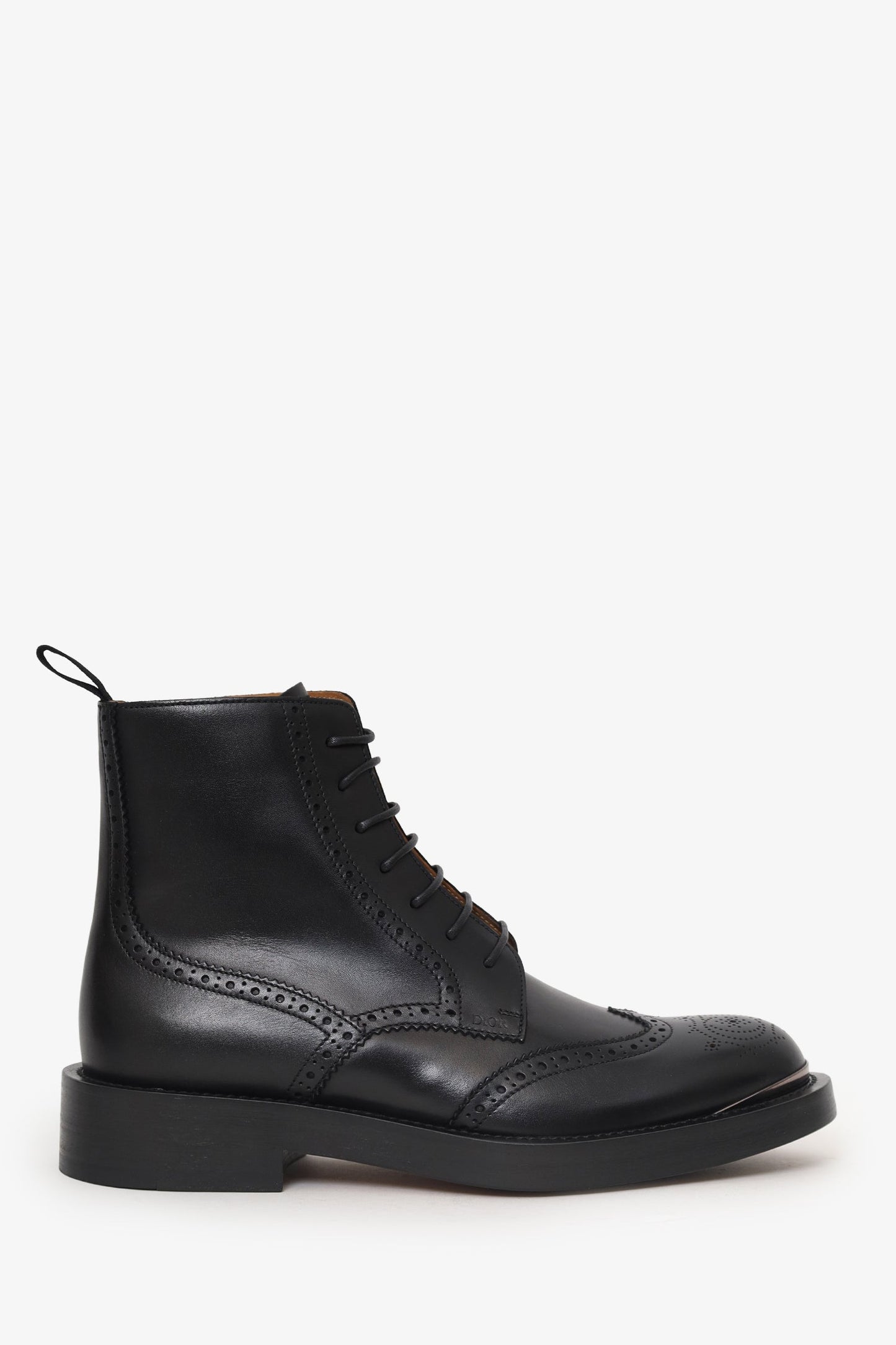 Dior Handbag Christian 'unit' Brogue Combat Boots Leather Black Shoes