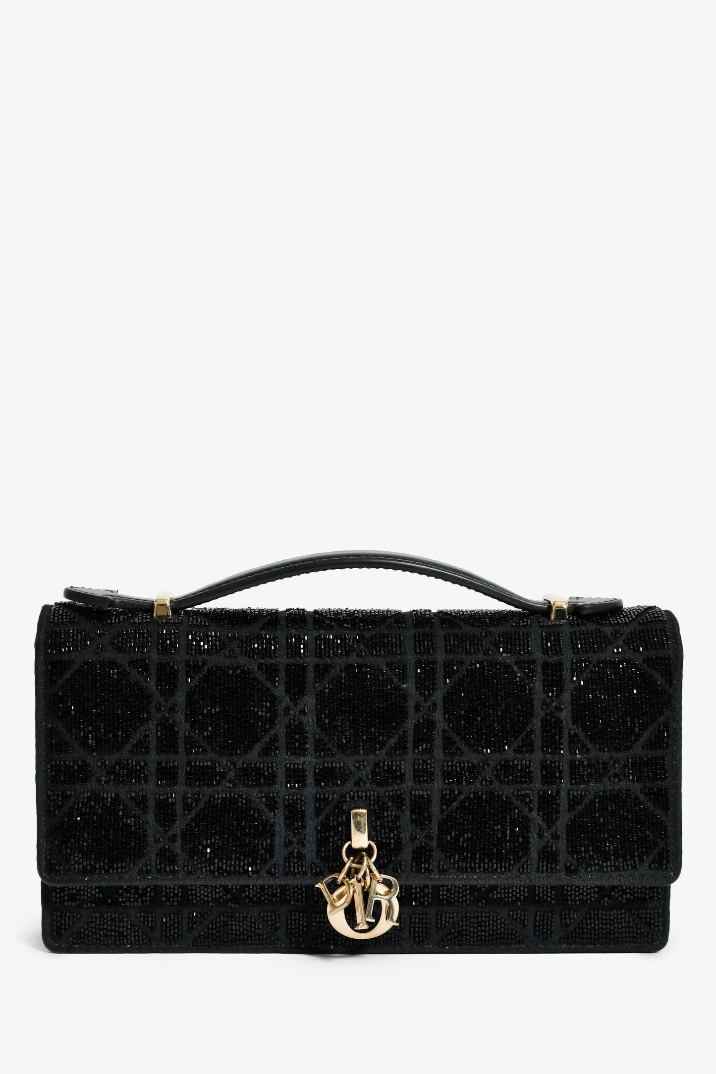 Dior Bag Christian Bead Embellished My with Black Mini Chain Mini Bag