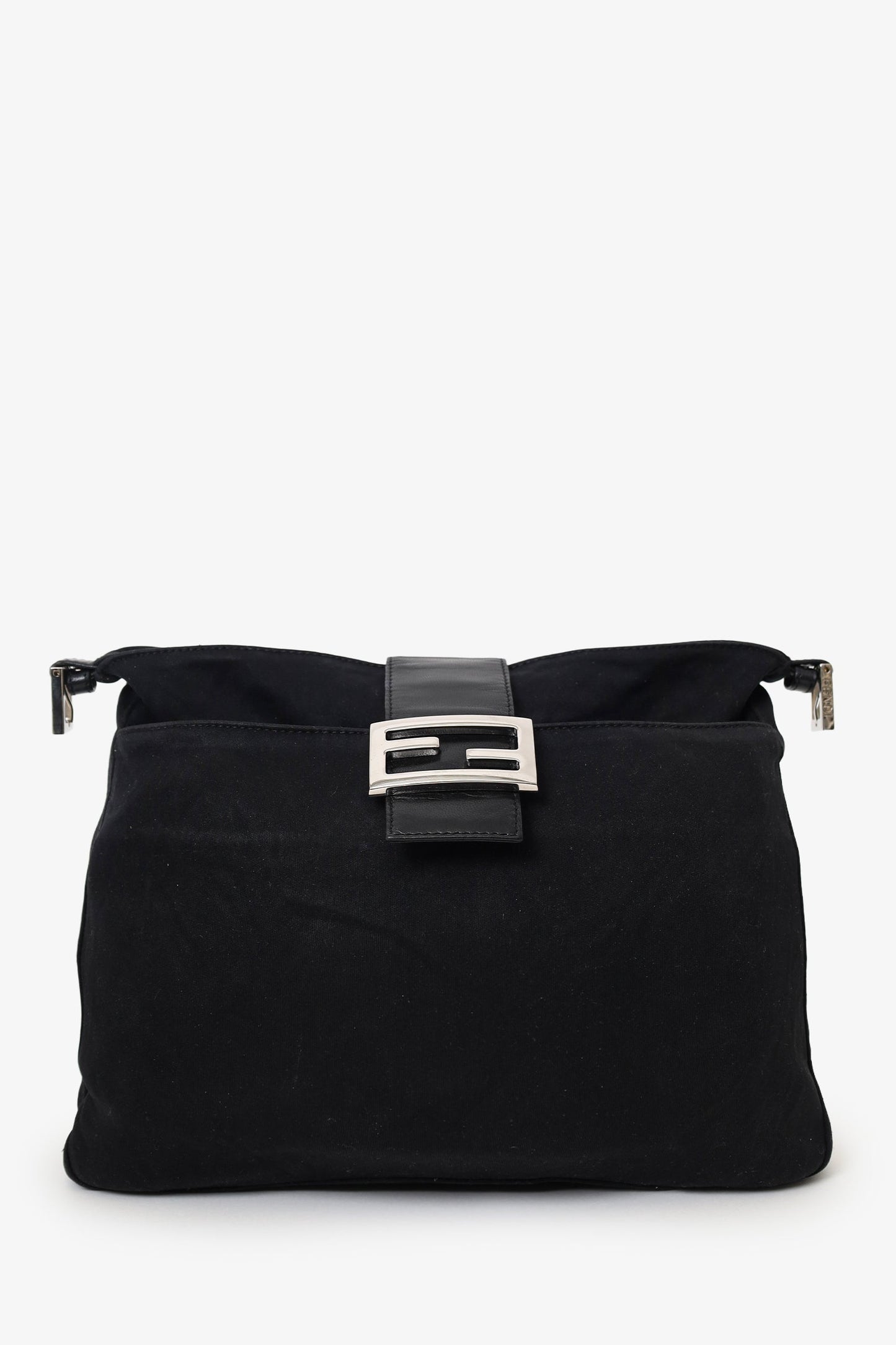 Fendi Shoulder Bag Fabric Forever Baguette Black