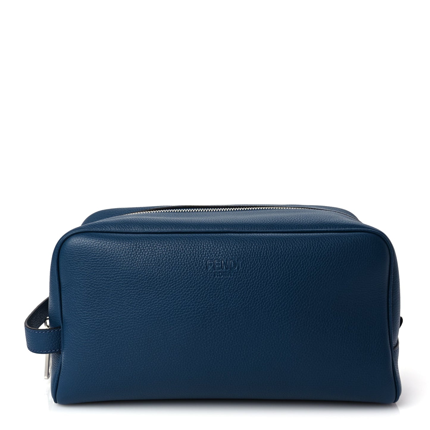Fendi Travel Bag Cher Travel Kit Poseidon Leather Vitello Blue