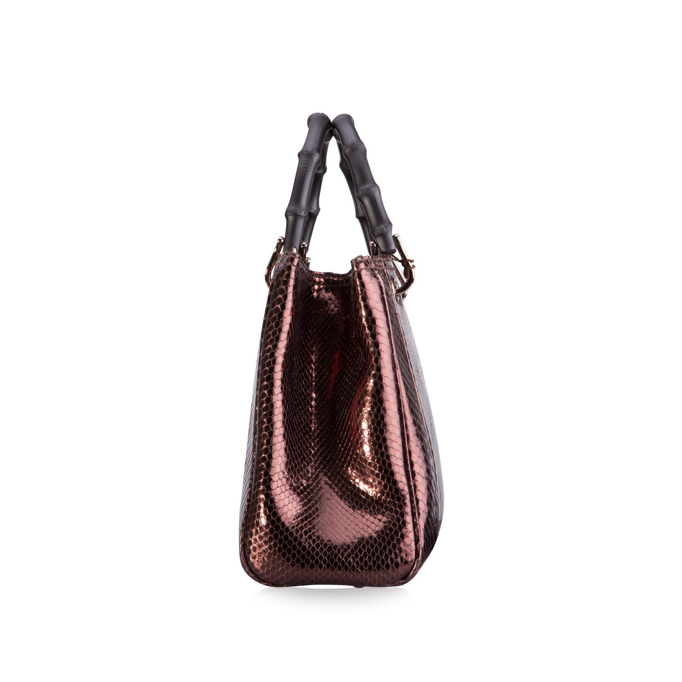Gucci Bamboo Shopper Python Tote Bag