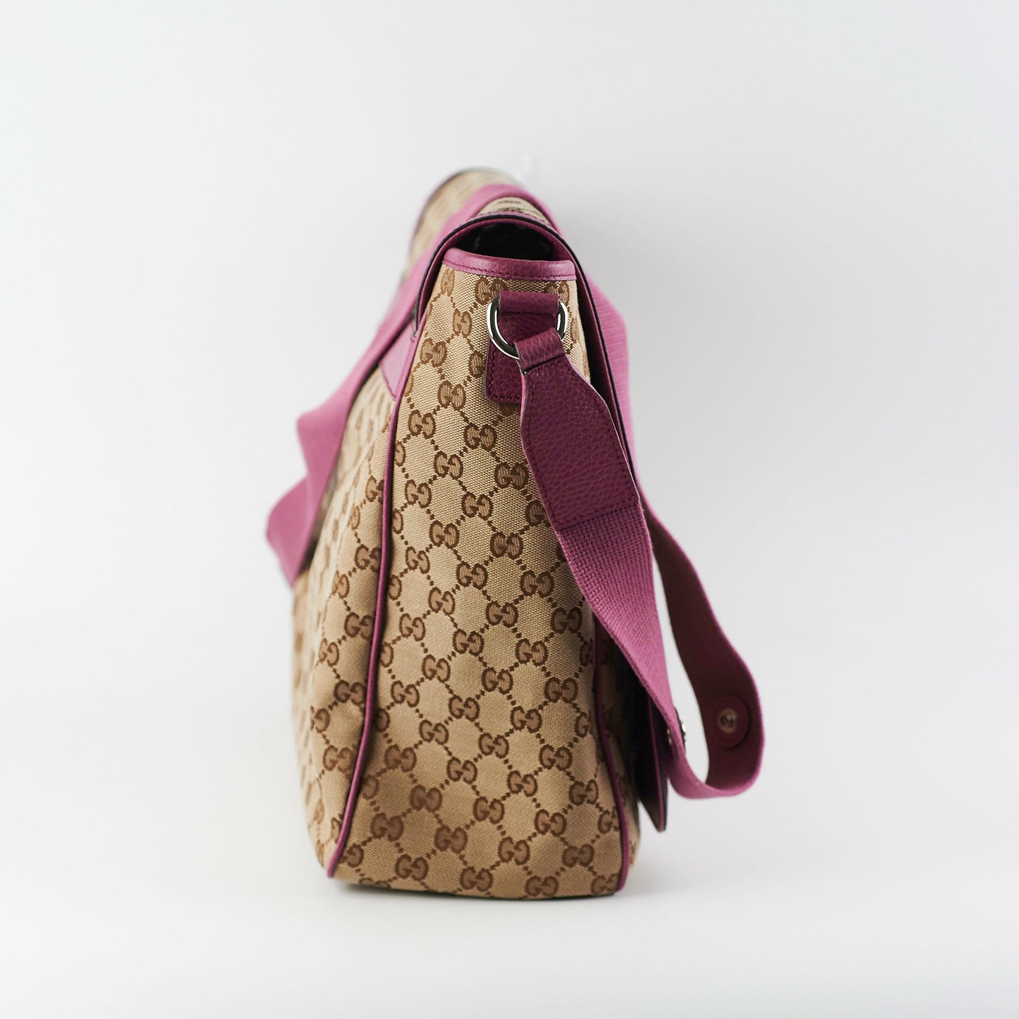 Gucci Baby Bag With Changemat Monogram Pink Travel Bag