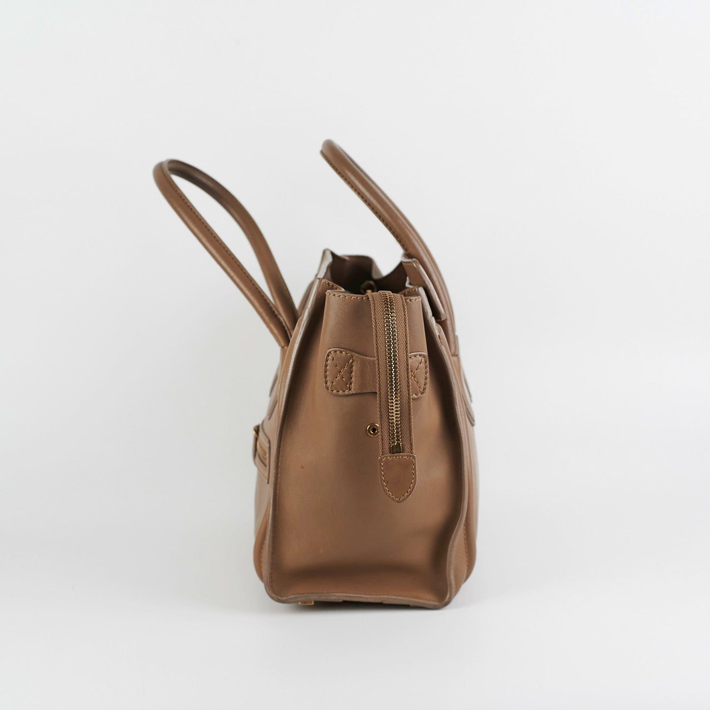 Luxury Micro Luggage Taupe Tote Handbag Tote Bag