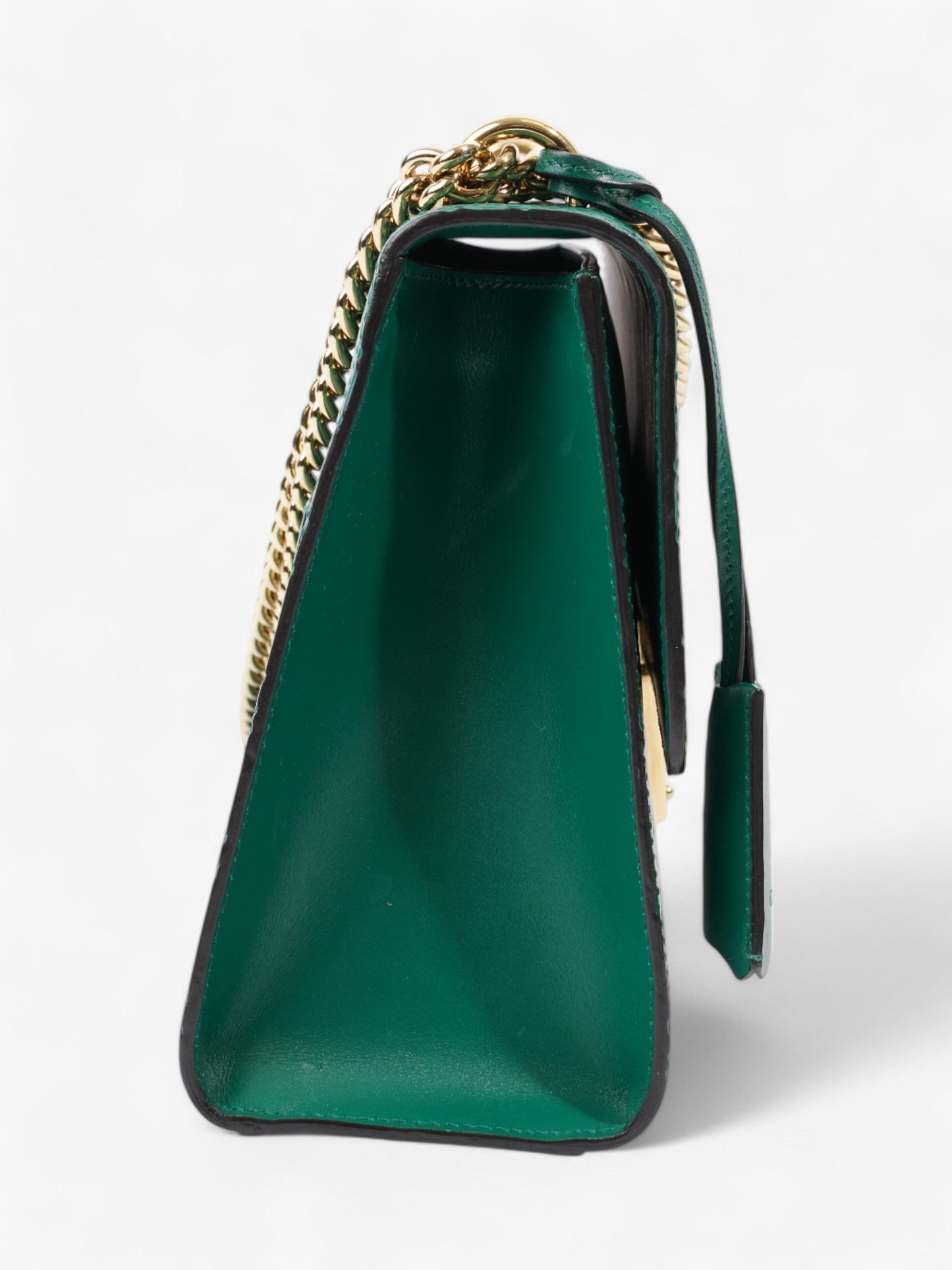 Gucci Padlock Emerald Calfskin Shoulder Bag Leather Medium