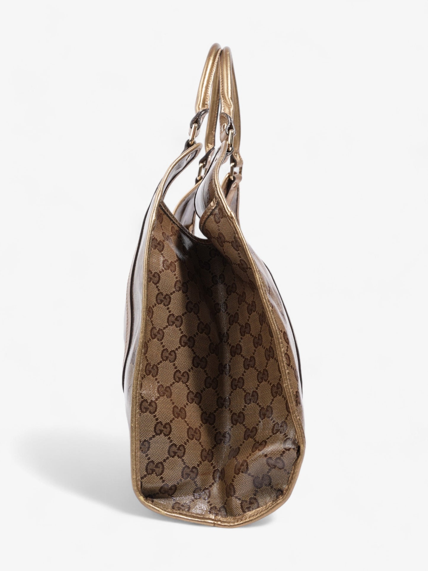 Gucci Crystal Jackie Supreme Patent Shoulder Bag Leather Gold