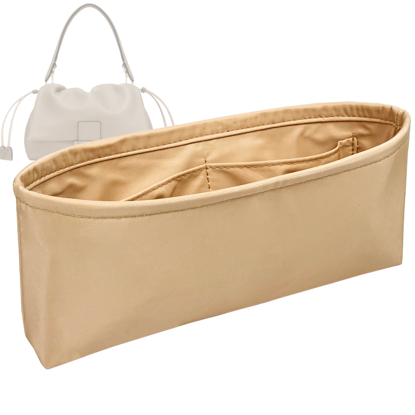Fendi Handbag Organizer for Mamma Baguette , Bag Insert Nylon Medium Shoulder Bag
