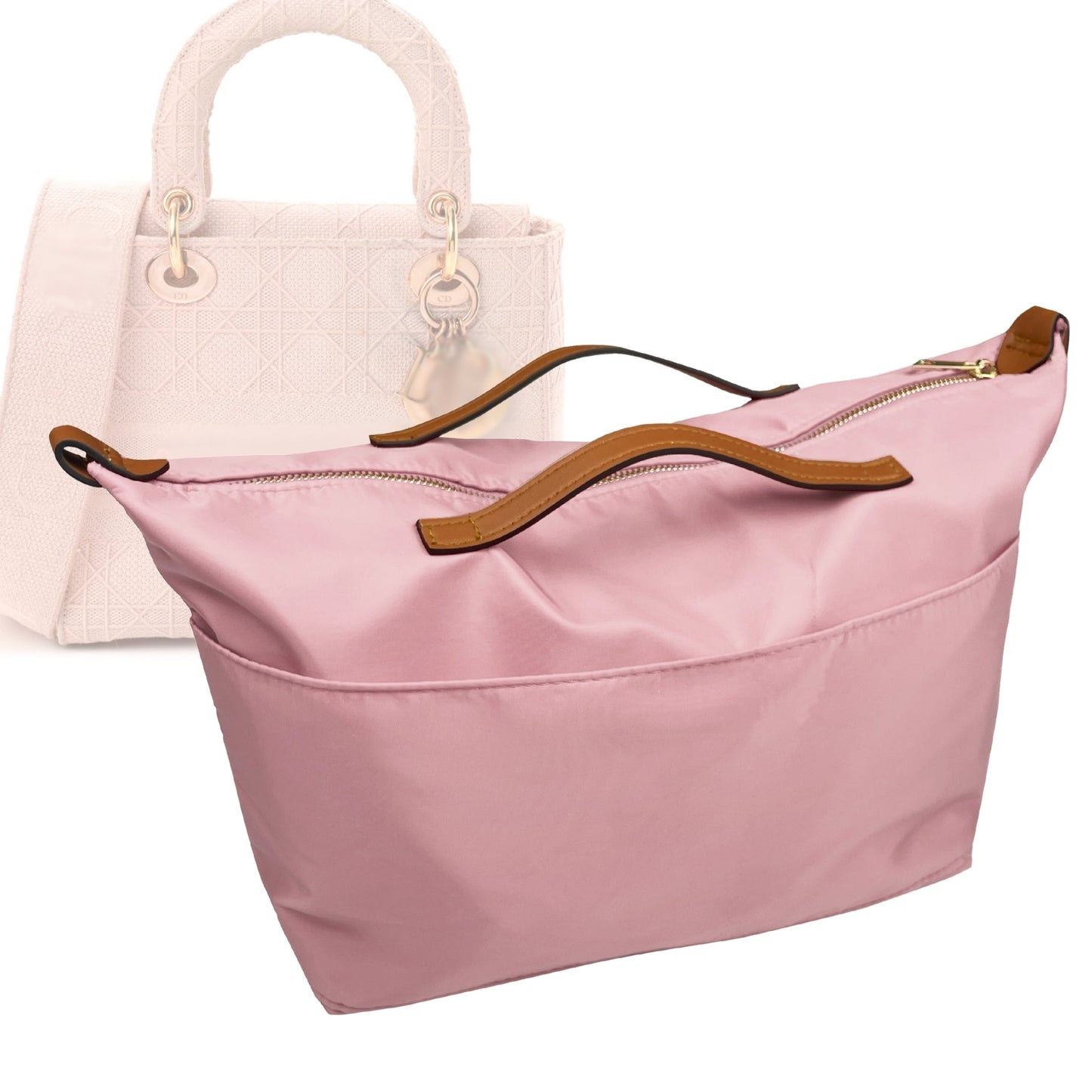 Dior Handbag Organizer for Lady D-Lite Bag, Bag Insert Nylon Large Zip