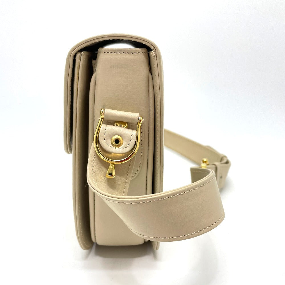 Shoulder Bag X Metal Carriage Metal Women Leather Beige