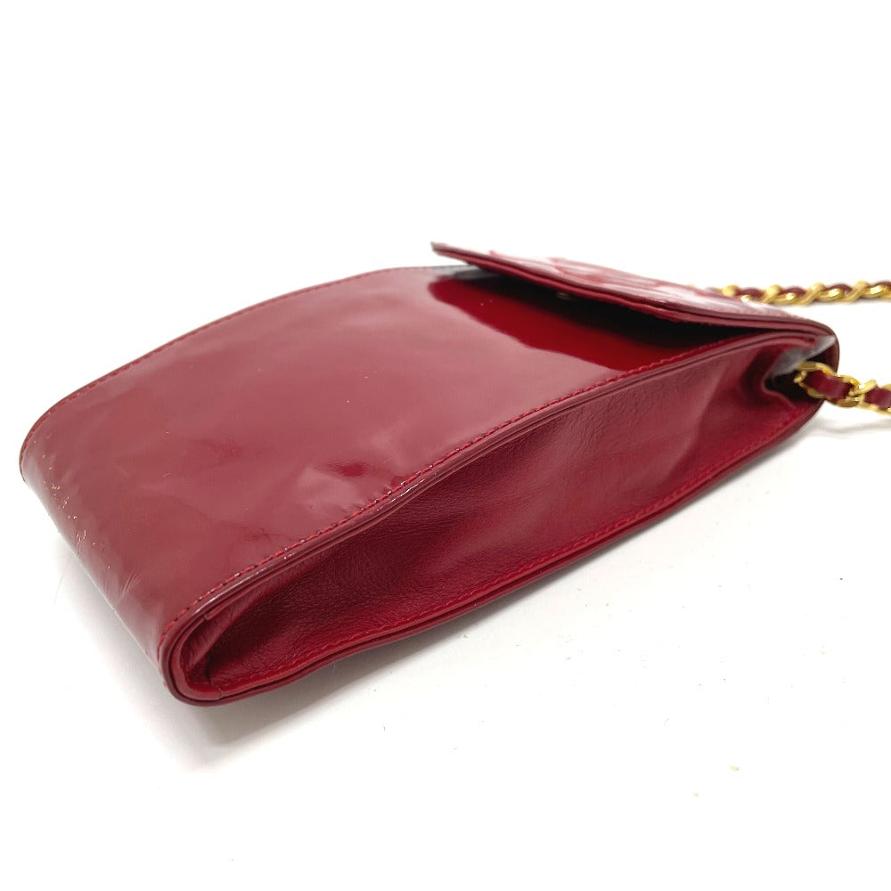 Chanel Patent CCCOCO Mark pochette Red Leather Clutch Bag
