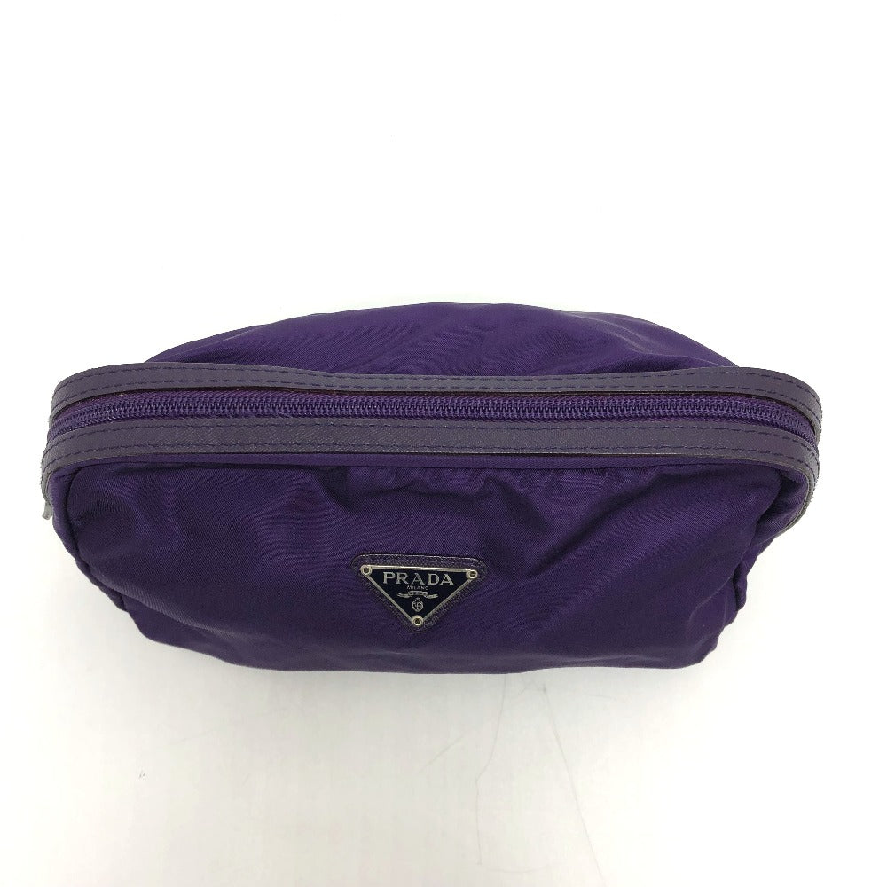 Pouch Purple Triangle Accessory Case Women Handbag Nylon Logo Travel Bag