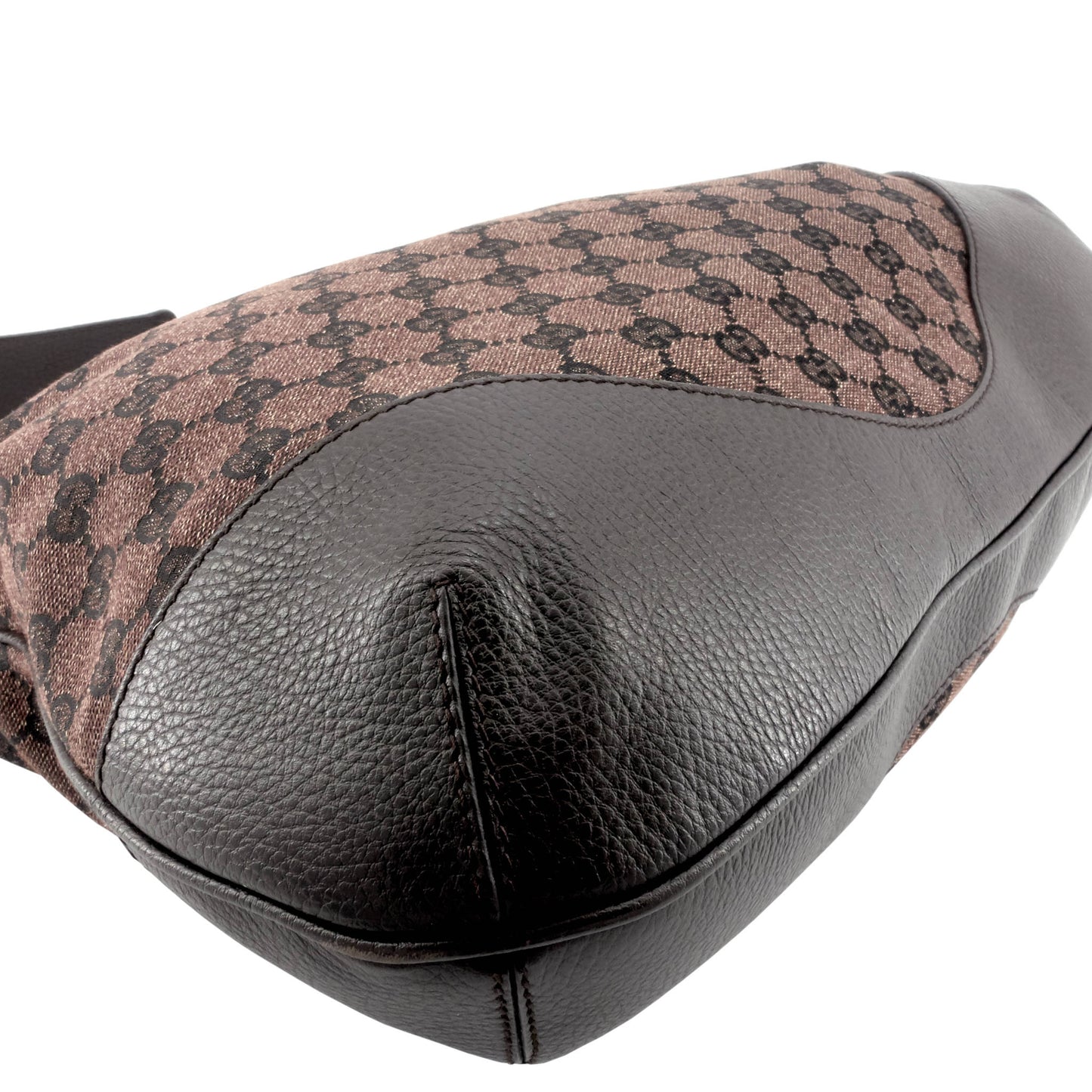 Gucci Hobo Bag Canvas Brown Travel Bag