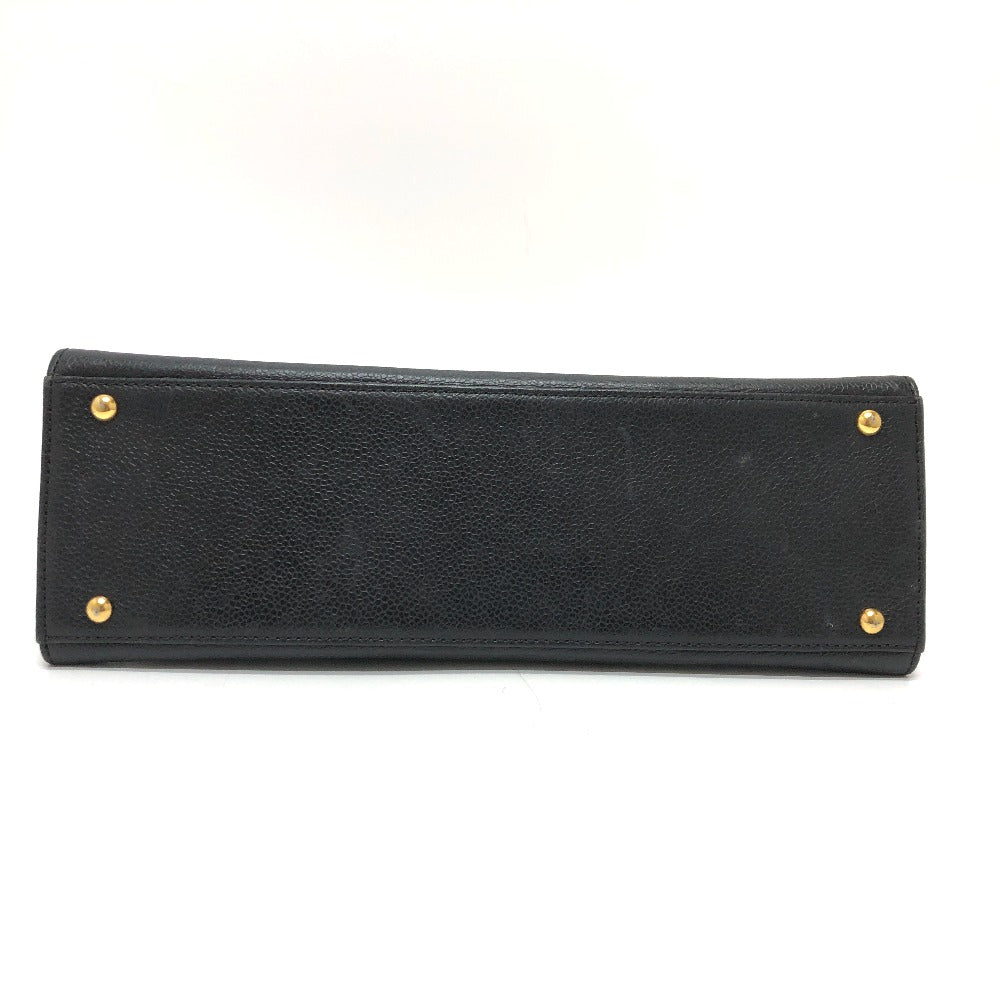 CHANEL Shoulder Bag Caviar skin black COCO Mark CC Women