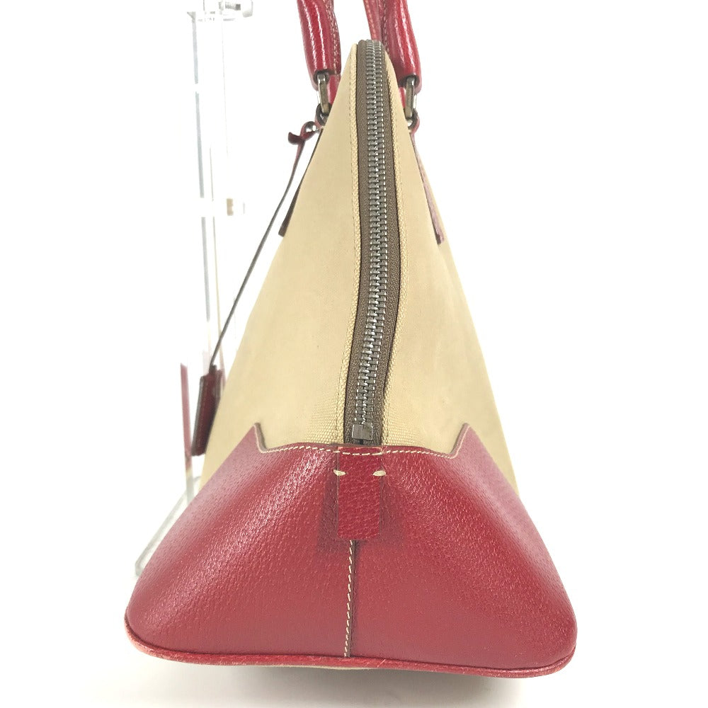 Shoulder Bag By Color Triangle Logo Plate Leather Canvas