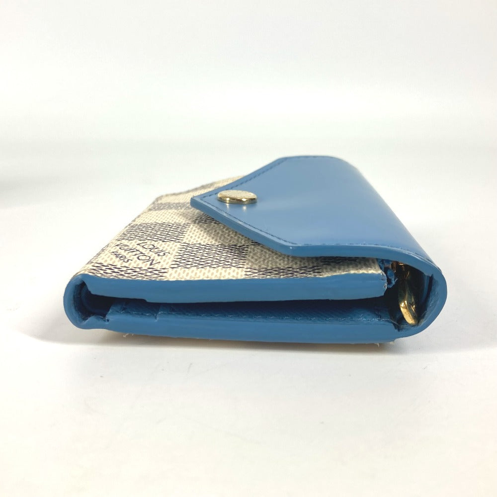 Louis Vuitton Trifold N60219 Damier Azur Damier Canvas Blue Wallet Case