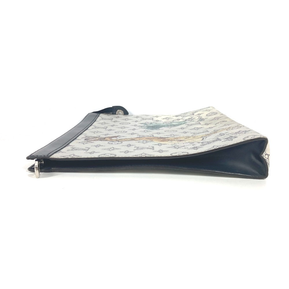 Louis Vuitton M66649 Savannah Chapman Brothers Pochette Monogram Leather Navy Clutch Bag